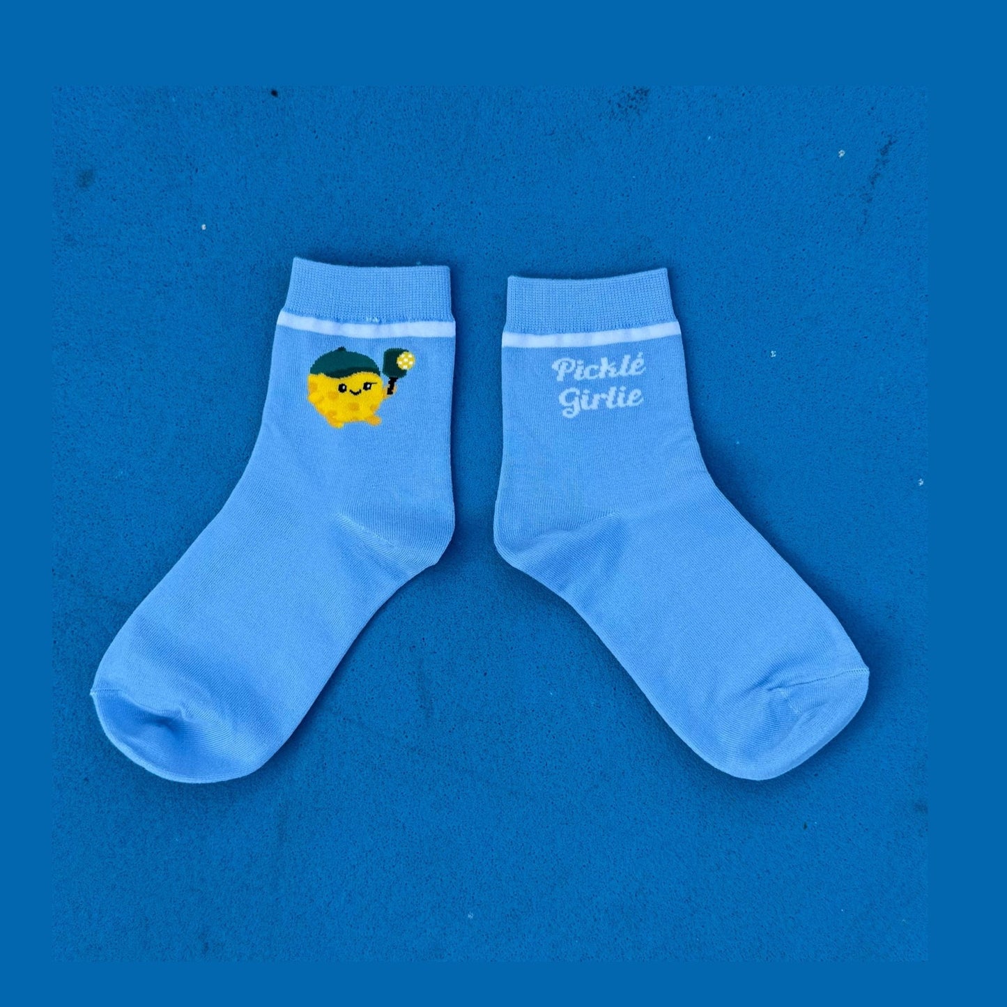 Picklé Girlie Socks gifting flat lay - pickleball gift for her Singapore