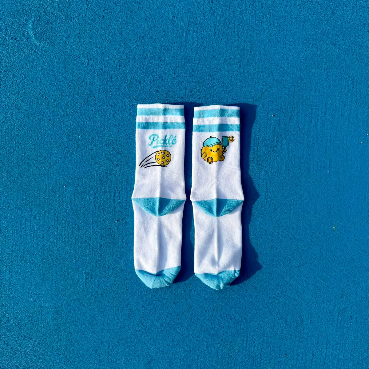 Pickle Crew Socks Blue Back View