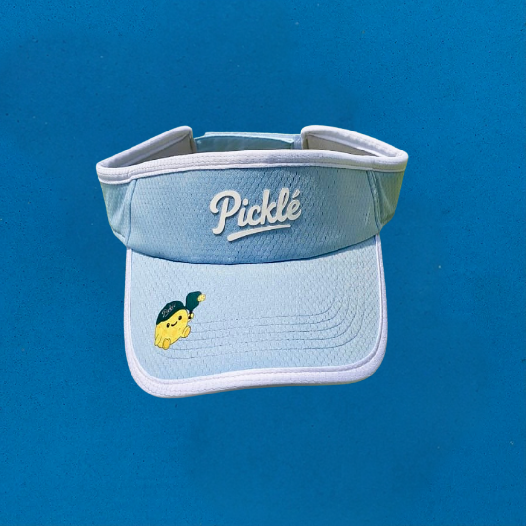 Picklé Visor Cap in Baby Blue — 50g ultra-light pickleball sun visor with UPF50+ protection.