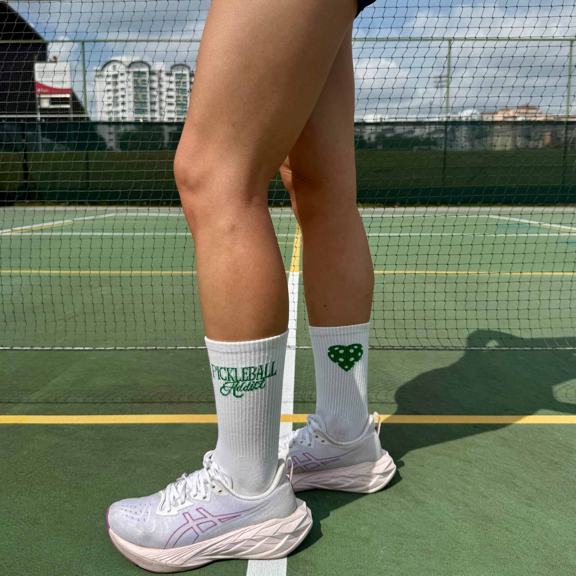 Pickleball Addict White Socks