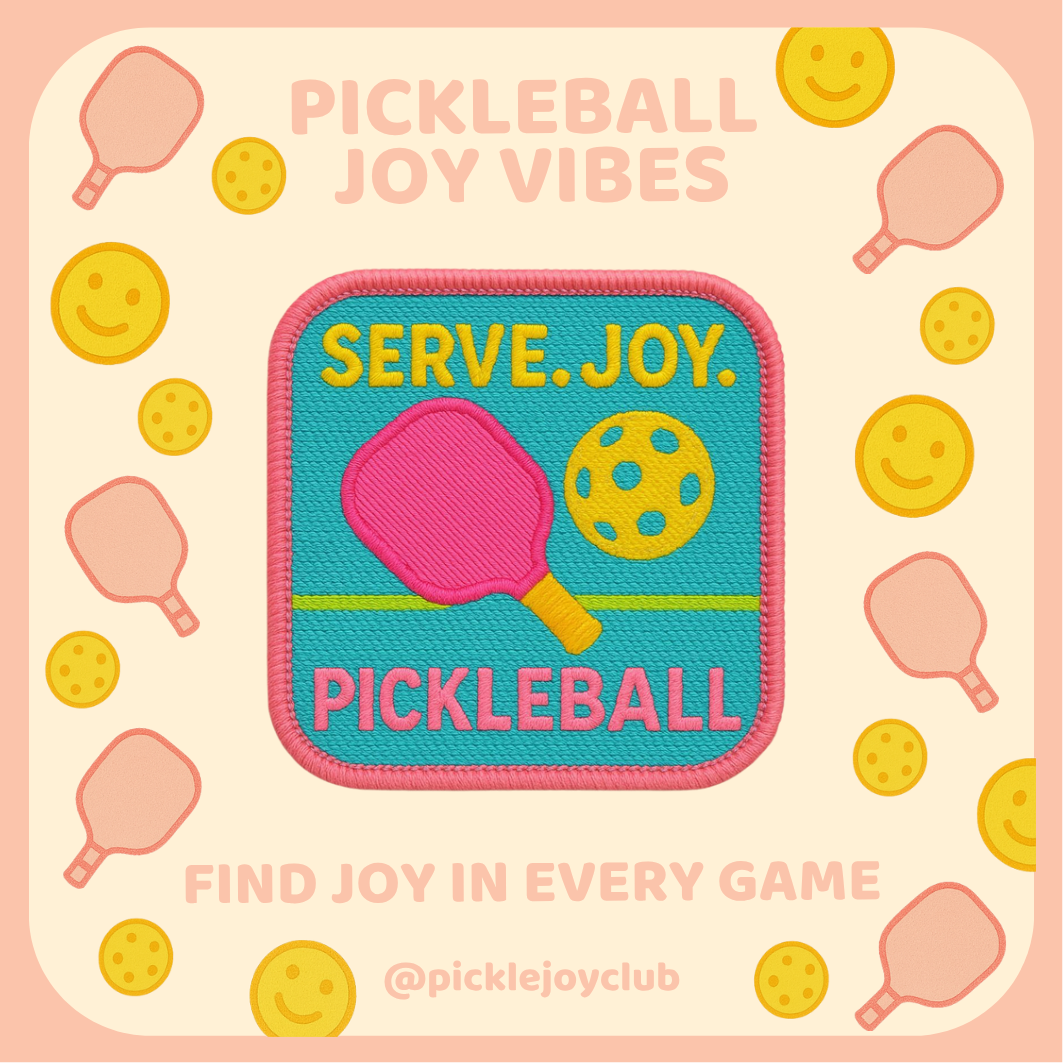 Pickleball Joy Vibes 3M Stick-On Patch Picklé Joy Club