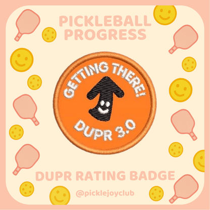 DUPR Rating 3M Stick-On Patch Picklé Joy Club