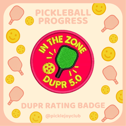 DUPR Rating 3M Stick-On Patch Picklé Joy Club