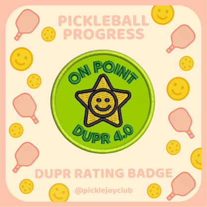 DUPR Rating 3M Stick-On Patch Picklé Joy Club