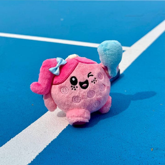 Ollie Pop Plushie Keychain - pink pickleball plush keychain for bag Singapore