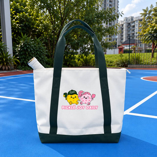 Picklé Joy Tote Bag in Court Green - water-resistant pickleball tote bag Singapore