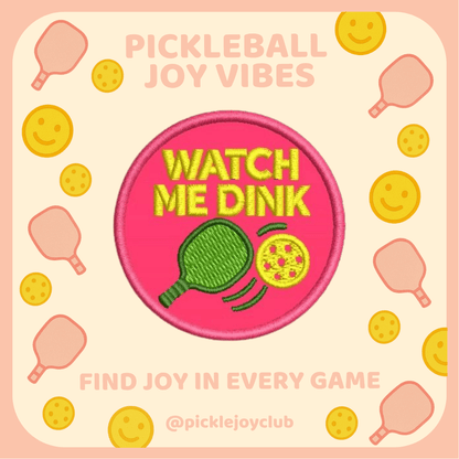 Pickleball Joy Vibes 3M Stick-On Patch Picklé Joy Club